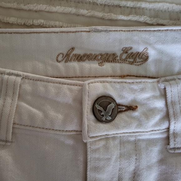 NWOT American Eagle Outfitters Carpenter-White Denim Mini Skirt Size 8 - Picture 2 of 13